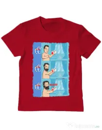 Tricou ADLER copil Funny wilson Rosu