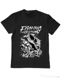 Tricou ADLER copil Fishing addiction Negru