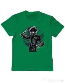 Tricou ADLER copil Gas mask scissor Verde mediu