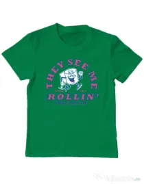 Tricou ADLER copil They see me rollin Verde mediu