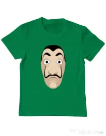 Tricou ADLER copil Dali mask Verde mediu