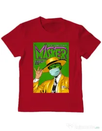 Tricou ADLER copil Masker Rosu