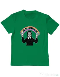 Tricou ADLER copil I hate everything Verde mediu