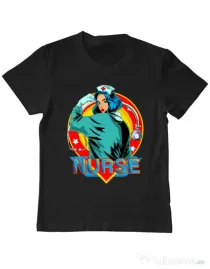 Tricou ADLER copil Strong nurse Negru