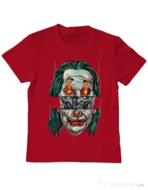 Tricou ADLER copil Joker skull Rosu