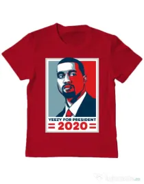 Tricou ADLER copil Yezzy for president Rosu