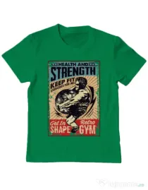 Tricou ADLER copil Health and strength Verde mediu