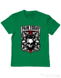 Tricou ADLER copil Pain today power tomorrow Verde mediu