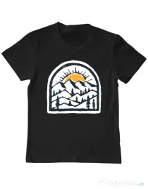 Tricou ADLER copil Mountain beauty Negru