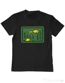 Tricou ADLER copil Camping 2 Negru