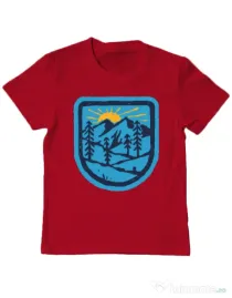 Tricou ADLER copil Great nature Rosu