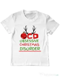 Tricou personalizat copil OCD Alb