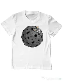 Tricou personalizat copil Chill Astronaut Alb