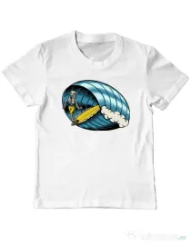 Tricou personalizat copil Surf Nose Alb