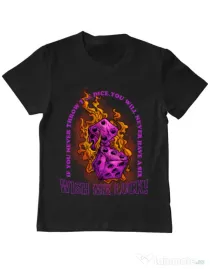Tricou personalizat copil WISH ME LUCK Negru