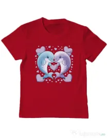 Tricou personalizat copil Delfini Rosu