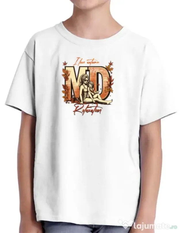 Tricou personalizat copil M&D 21 Alb