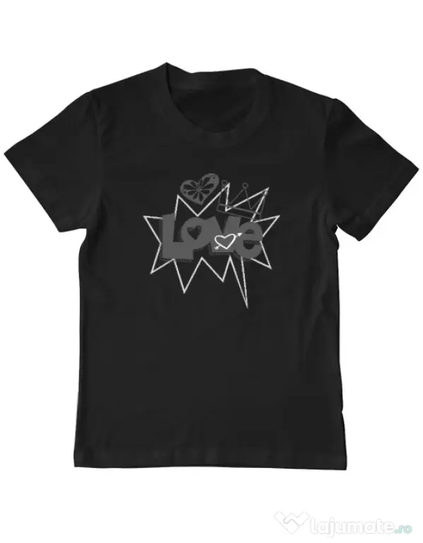Tricou personalizat copil LOVE Negru
