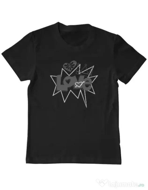 Tricou personalizat copil LOVE Negru