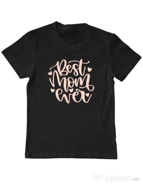 Tricou personalizat copil Best Mom Ever Negru