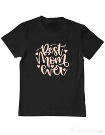 Tricou personalizat copil Best Mom Ever Negru
