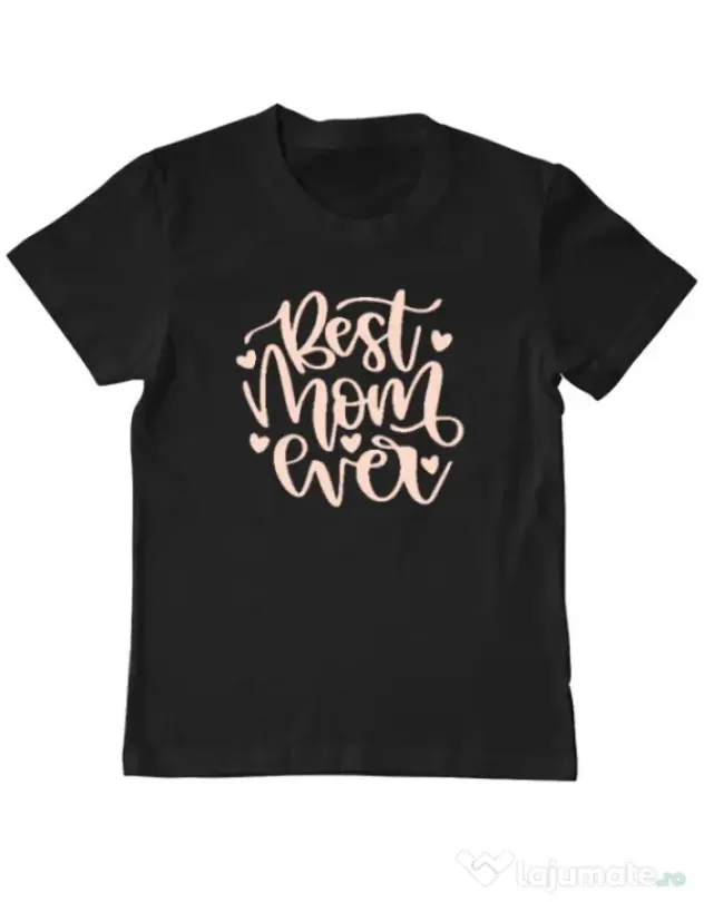 Tricou personalizat copil Best Mom Ever Negru