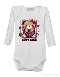 Baby body CUTE BEAR 1 Alb