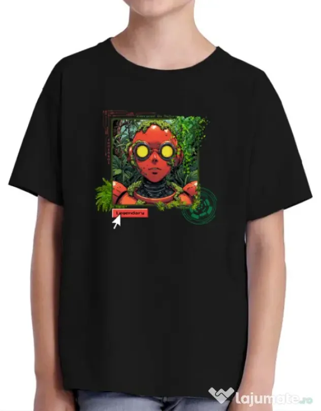 Tricou personalizat copil Ebraced by nature Negru