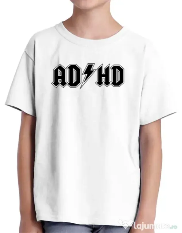 Tricou ADLER copil ADHD Alb