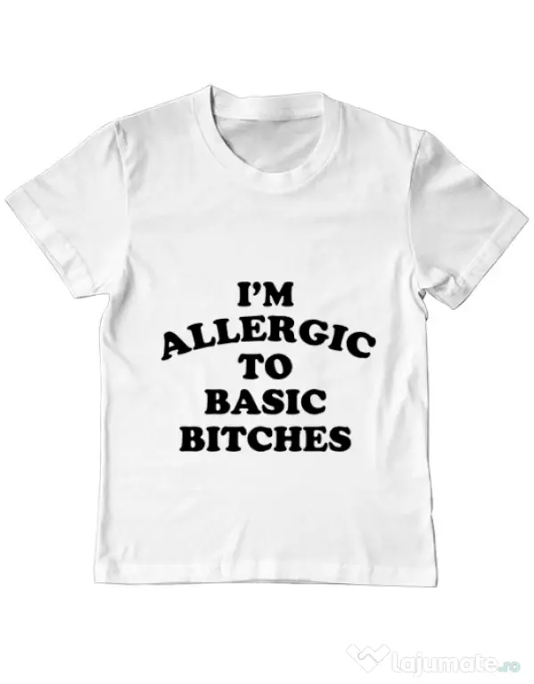 Tricou ADLER copil Allergic to basic bitches Alb