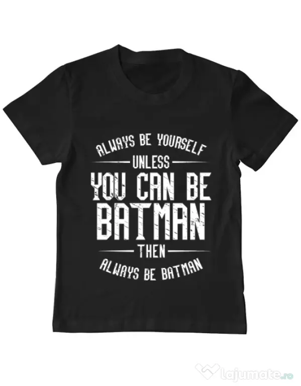 Tricou ADLER copil Always be batman Negru