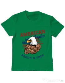 Tricou ADLER copil American eagles Verde mediu