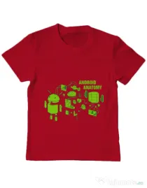 Tricou ADLER copil Android anatomy Rosu