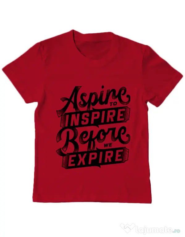 Tricou ADLER copil Aspire To Inspire Before We Expire Rosu
