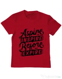 Tricou ADLER copil Aspire To Inspire Before We Expire Rosu