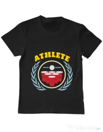 Tricou ADLER copil Athlete Negru