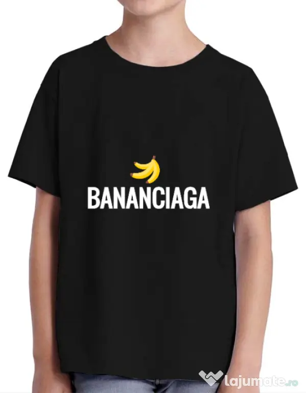 Tricou ADLER copil Bananciaga Negru