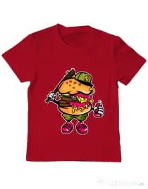 Tricou ADLER copil Bastard burger Rosu