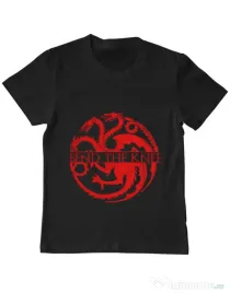 Tricou ADLER copil Bend the knee Negru