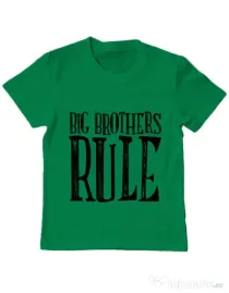 Tricou ADLER copil Big brothers rule Verde mediu
