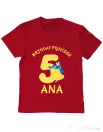 Tricou ADLER copil Birthday Princess Rosu