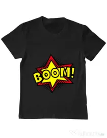 Tricou ADLER copil Boom! Negru
