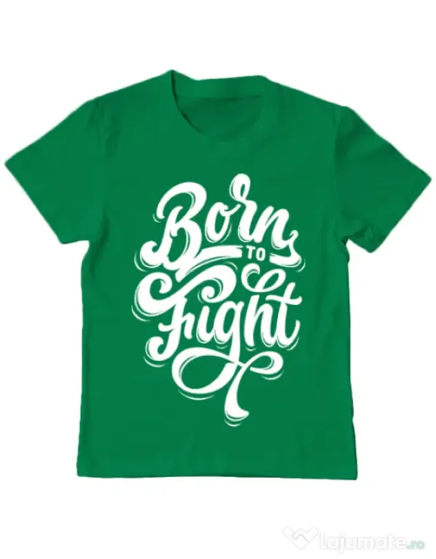 Tricou ADLER copil Born To Fight Verde mediu