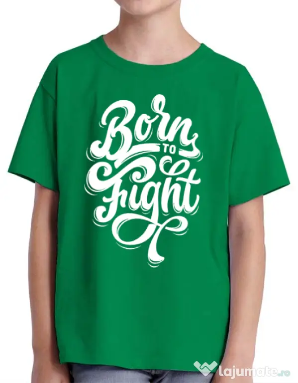 Tricou ADLER copil Born To Fight Verde mediu