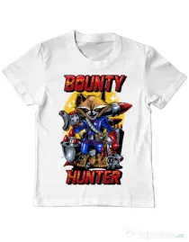 Tricou ADLER copil Bounty hunter Alb