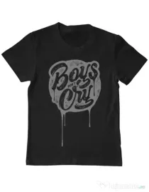 Tricou ADLER copil Boys Dont Cry Negru