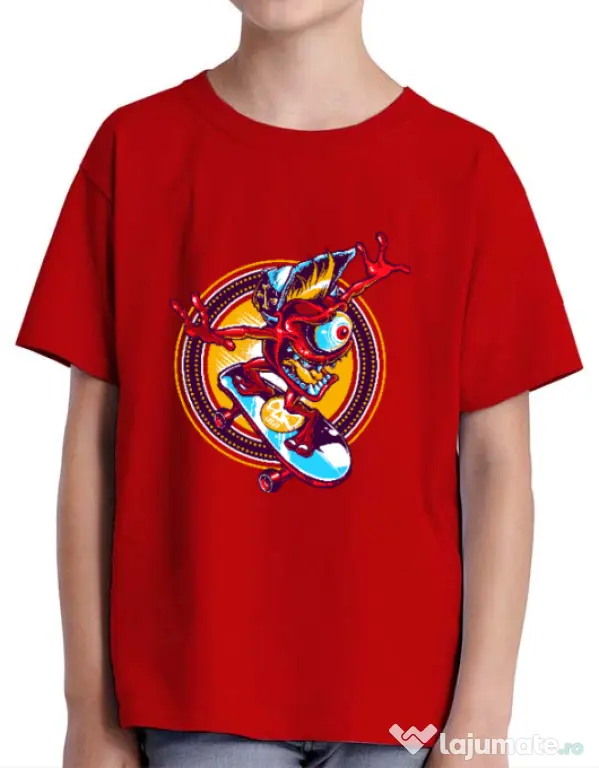 Tricou ADLER copil Cali skate Rosu