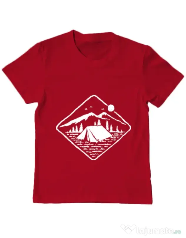 Tricou ADLER copil Camp Mode ON Rosu
