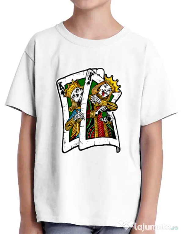 Tricou ADLER copil CARD Alb