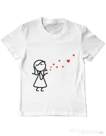 Tricou ADLER copil Catching love 2 Alb